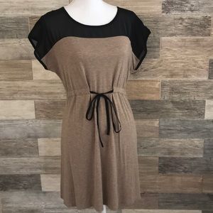 Motherhood Maternity Tie Dress Sheer Detail